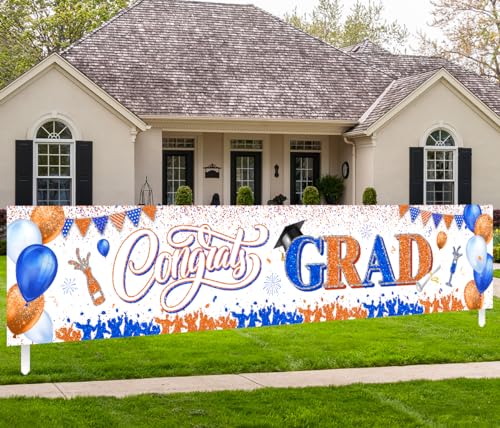 Image of Congrats Grad Banner Decoration-Class of 2026 Banner,Graduation Party Decoration 2026 Yard Sign Banner for Graduation Party Supplies