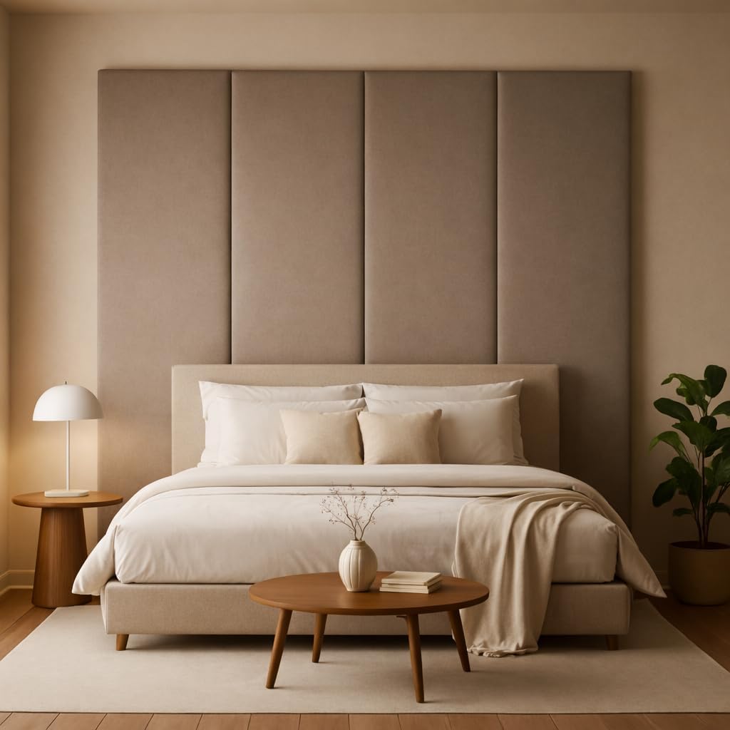 Wall Mounted Upholstered Headboard Vertical Panels, Made to Order (Twin)