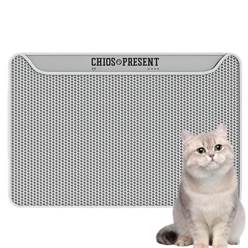 Tapis de litière pour chat double couche, solution radicale pour éliminer les grains sur le sol