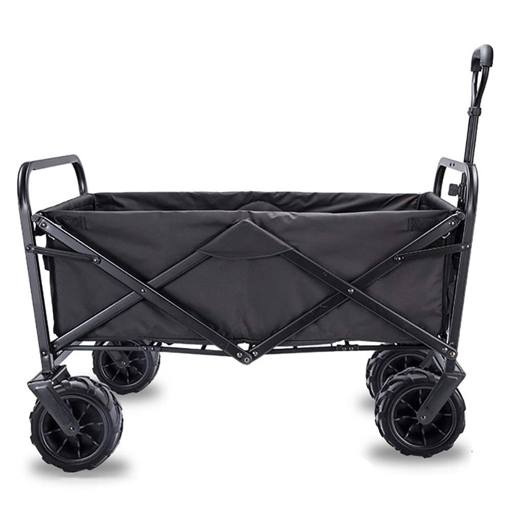 Garden Trolley Foldable Cart Heavy Duty Festival Trolley Pull Wagon Truck Transport Cart Collapsible with Brake Wheels,90 kg/198 Pounds Capacity Shopping Trolley