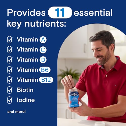 One A Day Men’s Daily Essentials Multivitamin Gummies, Multivitamin for Men, Bone Health, Zinc, Raspberry Natural Flavor, 120 Gummies - Image 4