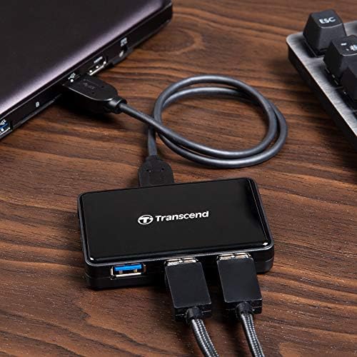 Transcend USB 3.0 4-Port Hub TS-HUB3K, Black - 1