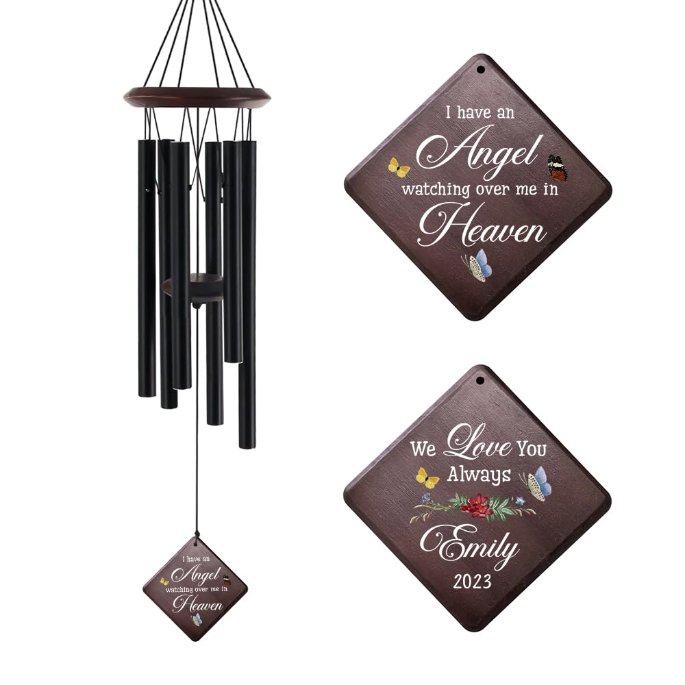 ASTARIN Personalized Wind Chimes Outdoor Large Deep Tone,Large Customized Wind Chimes for Outside Tuned Relaxing Soothing Low Bass,Memorial Wind Chimes Sympathy