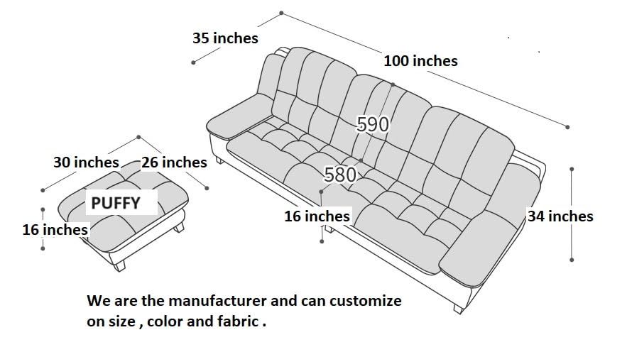 Image of Fabrique Lucida Leatherette Diligent 4 Seater Sofa Set with Puffy | Premium Luxuries Standard & Comfortable Furniture Perfect for Home Guests Office & Living Room, Bedroom, Hall | Grey2