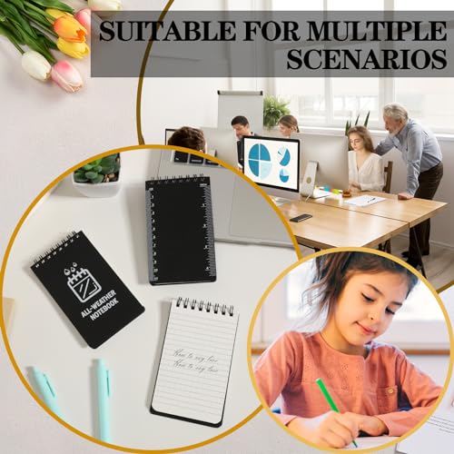 Camelmother 3Waterproof Notebook/Notepad 3 x 5Police Notepad Pocket Notepad/Notebook (black) (black)