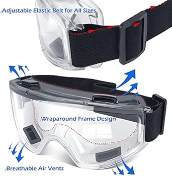 3M SF400-W-3PK Secure-Fit 400 Anti-Fog Eye Protection Glasses, Set Of 3 - Bed Bath & Beyond - View #5