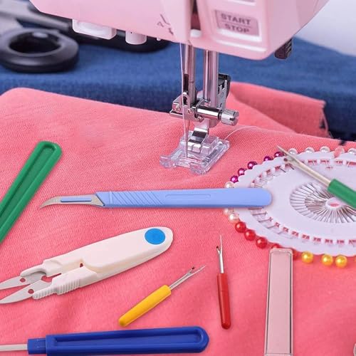Image of Prabhas Designs U-Shaped Portable Plastic Small Yarn Scissors with Transparent Cover, Thread Cutter for Embroidery, Fabric, Paper, Quilting, Scrapbooking, Dressmaking, Handwork (3)
