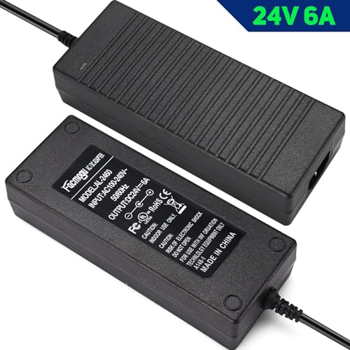 Image of Facmogu 24V 6A Power Adapter AC 100-220V to DC 144W Power Supply US Plug Switching PC Power Cord for LCD Monitor LED Strip Light DVR NVR Security System Accessories
