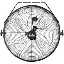 Simple Deluxe 18 Inch Industrial Wall Mount Fan, 3 Speed Commercial Ventilation Metal Fan for Warehouse, Greenhouse, Workshop, Patio, Factory and Basement - High Velocity
