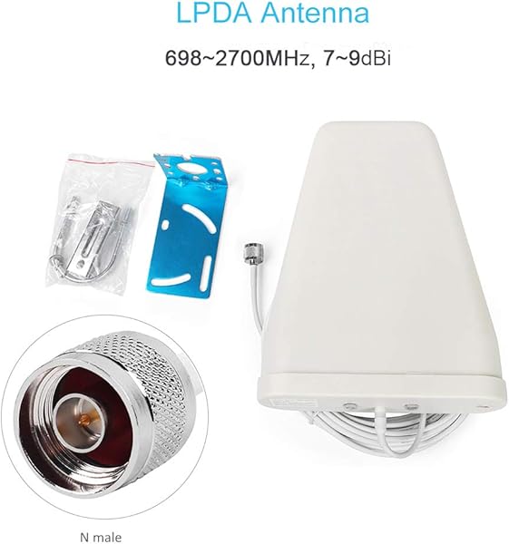 ORPEY l Antenna di Segnale 2 G 3 G 4 G 9dBi Log Periodic Esterno Antenna con 10 m RG58 Cavo n Male connettore per Amplificatore di Segnale