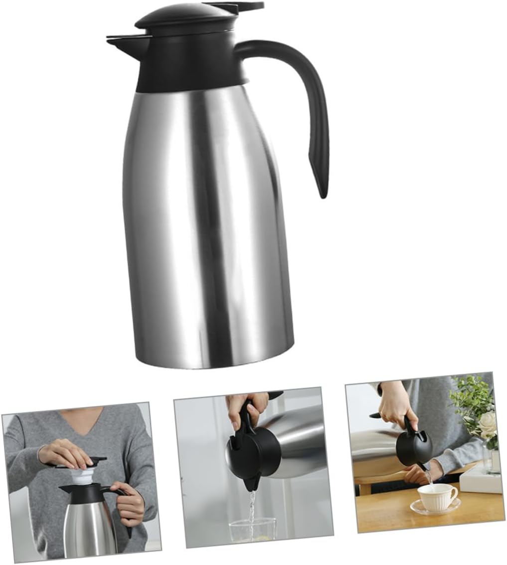 Large Capacity Thermal Carafe Hot Water Dispenser Handle Insulated Flask for Cold Hot Drinks