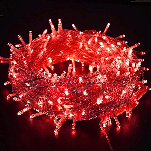 Funpeny 300 Led Valentine's Day String Lights, 100 Ft Plug In Waterproof String Lights With 8 Modes For Thanksgiving Christmas Garden Decoration, Indoor And Outdoor Decoration (Red) #TOP4