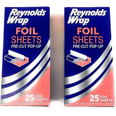 Reynolds Wrappers Pop Up / Foil Sheets (2 Pack) No cutting or Tearing