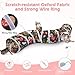 Glittme Cat Tunnel, Cat Tunnels for Indoor Cats, S-Shape Cats Cave with Cat Toys, Foldable Cat Tubes and Tunnels for Cats, Rabbit, Puppy, Guinea Pig