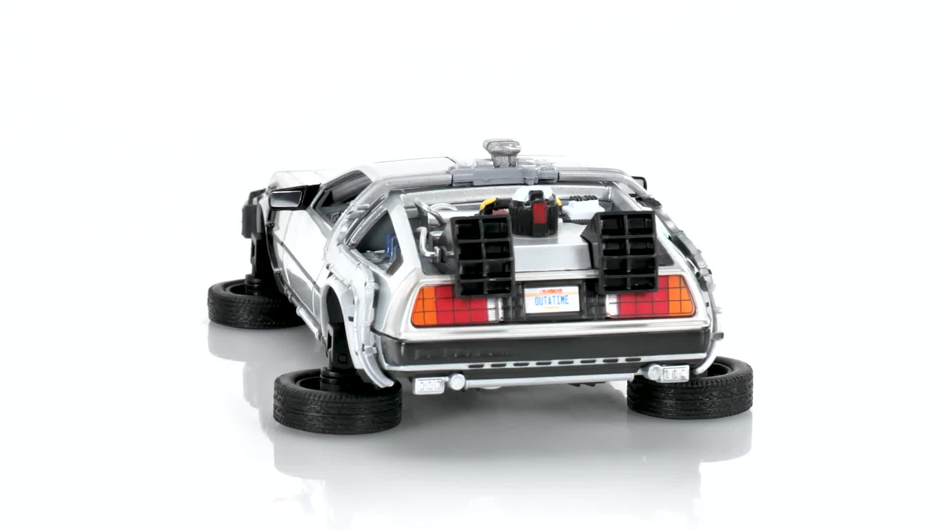 Welly Retour Vers Le Futur Delorean 1/24 - Diecast - Boîte Abîmée - Neuf