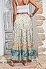 CFLONGE Women's 2026 Bohemian Long Skirts Flowy High Waist A Line Maxi Skirts for Women Summer(Apricot,Medium) #4