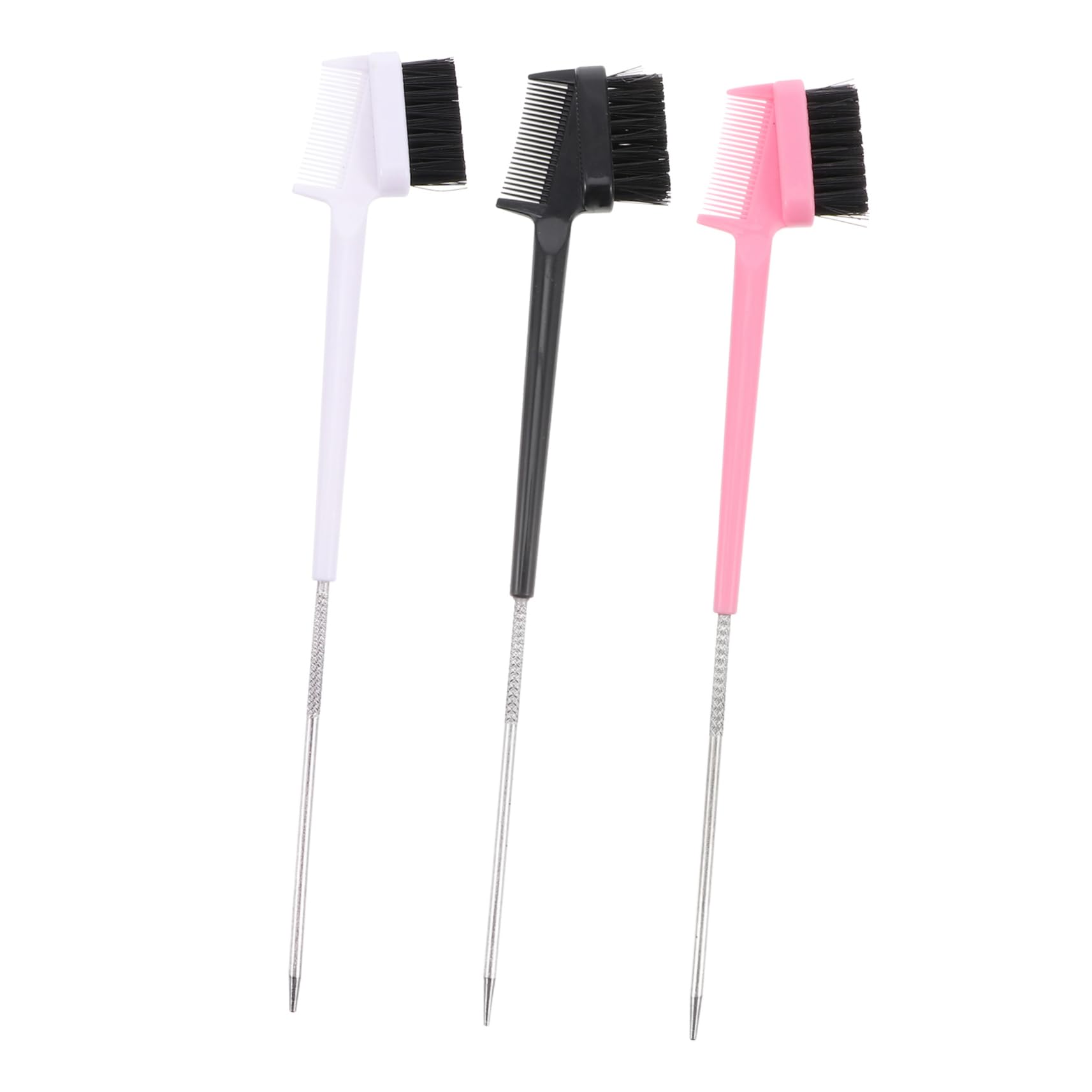 Ipetboom 3Pcs Eyebrow Grooming Brush Double Headed Eyebrow Comb and Eyelash Brush for Defined Lashes and Brows Mixed Color Makeup Tool for Daily Use