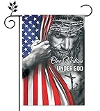 One Nation Under God Garden Flag - Christian - Jesus - USA Double Side Garden Flags House Yard Decor