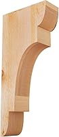 Vista 103 de Ekena Millwork COR04X12X12NEB00RWR 4 pulgadas de ancho x 12 pulgadas de profundidad x 12 pulgadas de alto New Brighton Rough Sawn Corbel, cedro rojo