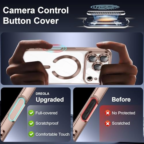 Coque magnétique souple pour iPhone 16 Pro Max avec film d'objectif translucide noir - 6
