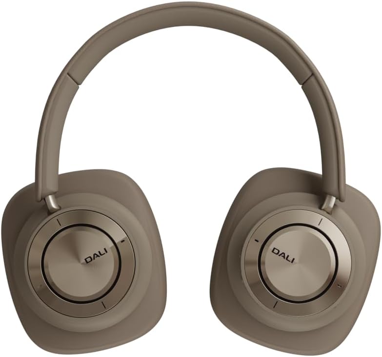 DALI IO-12 Over-The-Ear Wireless/Wired Hi-Fi Headphones with ANC, Bluetooth AptX & Patented SMC Driver Technology, 35 Hours Battery Life - Mocha Grey