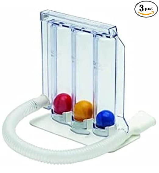 Aditya Spirometer 3 Ball Lung Exerciser, Hygenic, Washable Respiratory Exerciser Respirometer (3)