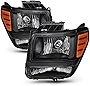 ACANII - For 2007-2011 Dodge Nitro Black Housing Headlights Headlamps Aftermarket Driver + Passenger Side 07-11 Pair Set