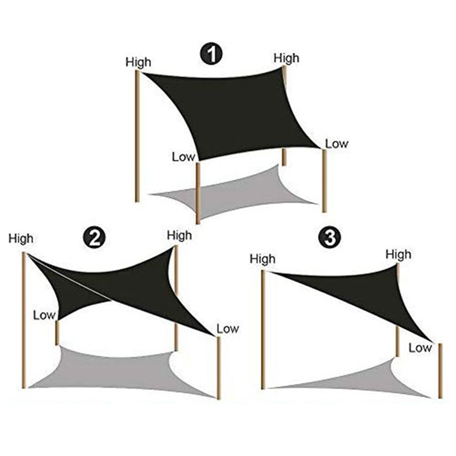 Parasole per esterni, 2,8 x 33,5 m, impermeabile, protezione UV al 98%, perfetta per feste in giardino, corda inclusa