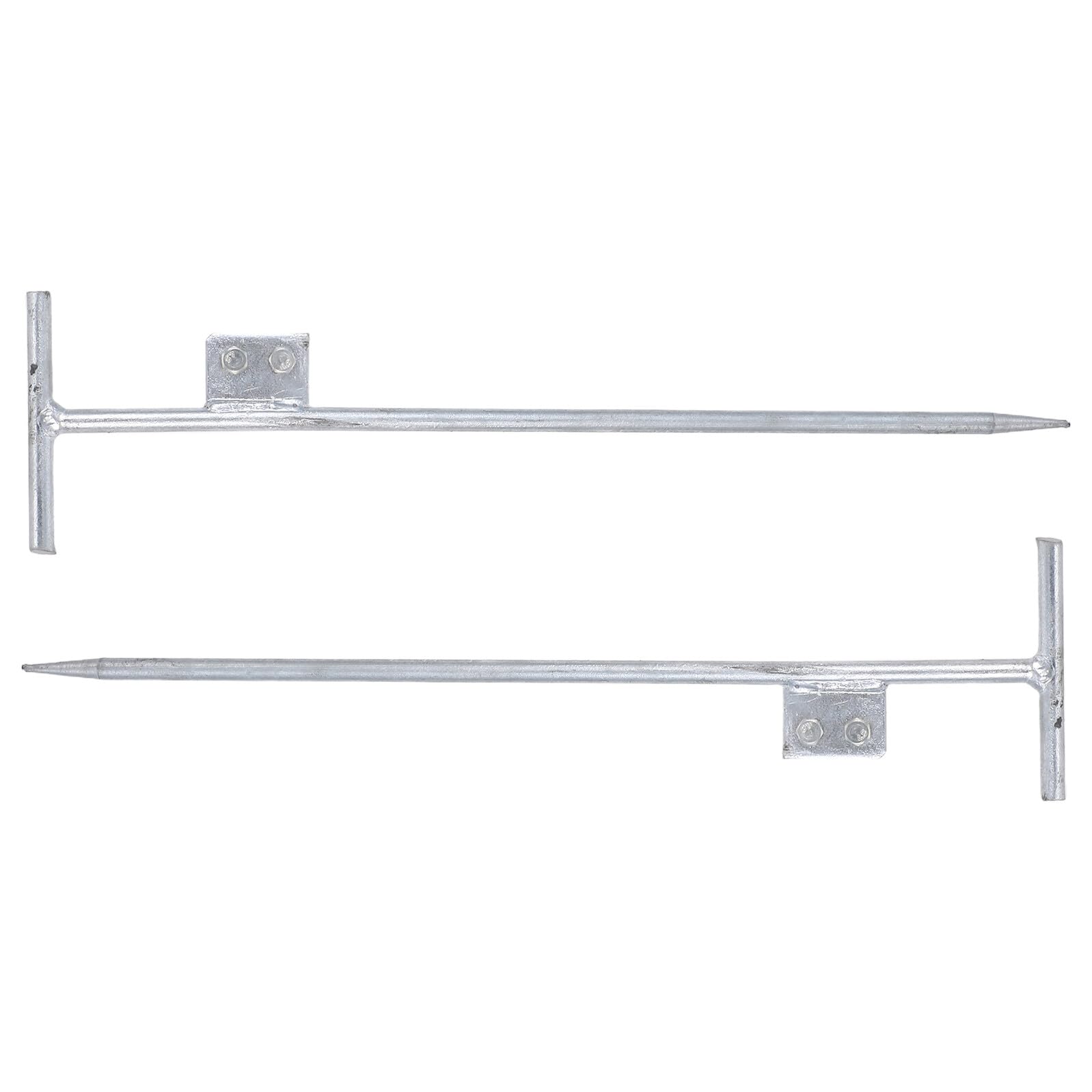 TEHAUX Barra di Messa a Terra Elettrica Zincata 12x500mm a T Doppia Foratura, Picchetto di Terra Portatile per Impianti Elettrici Domestici e Industriali, Protezione Antigelo e Alta