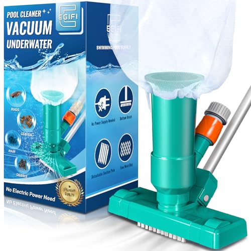 Portable Pool Vacuum for Above Ground, Pool Cleaning, Deep Green by EGIFI - Used condition - US$22.49