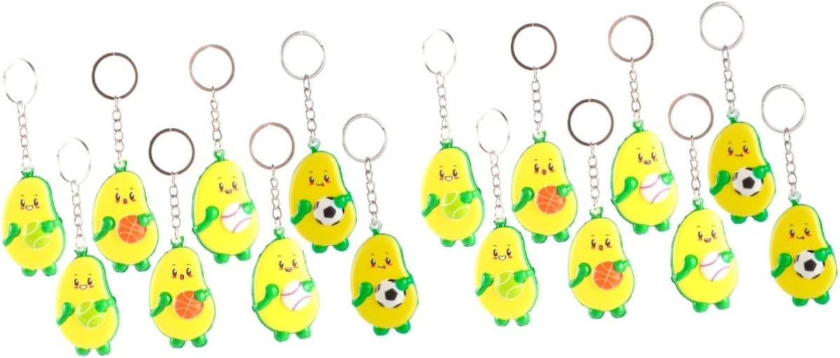 jojofuny 16 Piezas Colgante Bolso Amantes para Llaveros Favor Llavero Aguacates Encantos Fiesta Llaveros Aguacate Novedad Regalos Colgantes