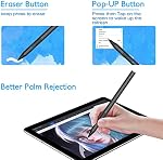 Stylus Pen for Surface, Digital Pen Compatible with Microsoft Surface Pro X/9/8/7/6/5/4/3/Surface Laptop 5/4/3/2/1/go 3/2/1/Book 2/1/Studio, Magnetic Adsorption, Palm Rejection Stylus Pen-Black