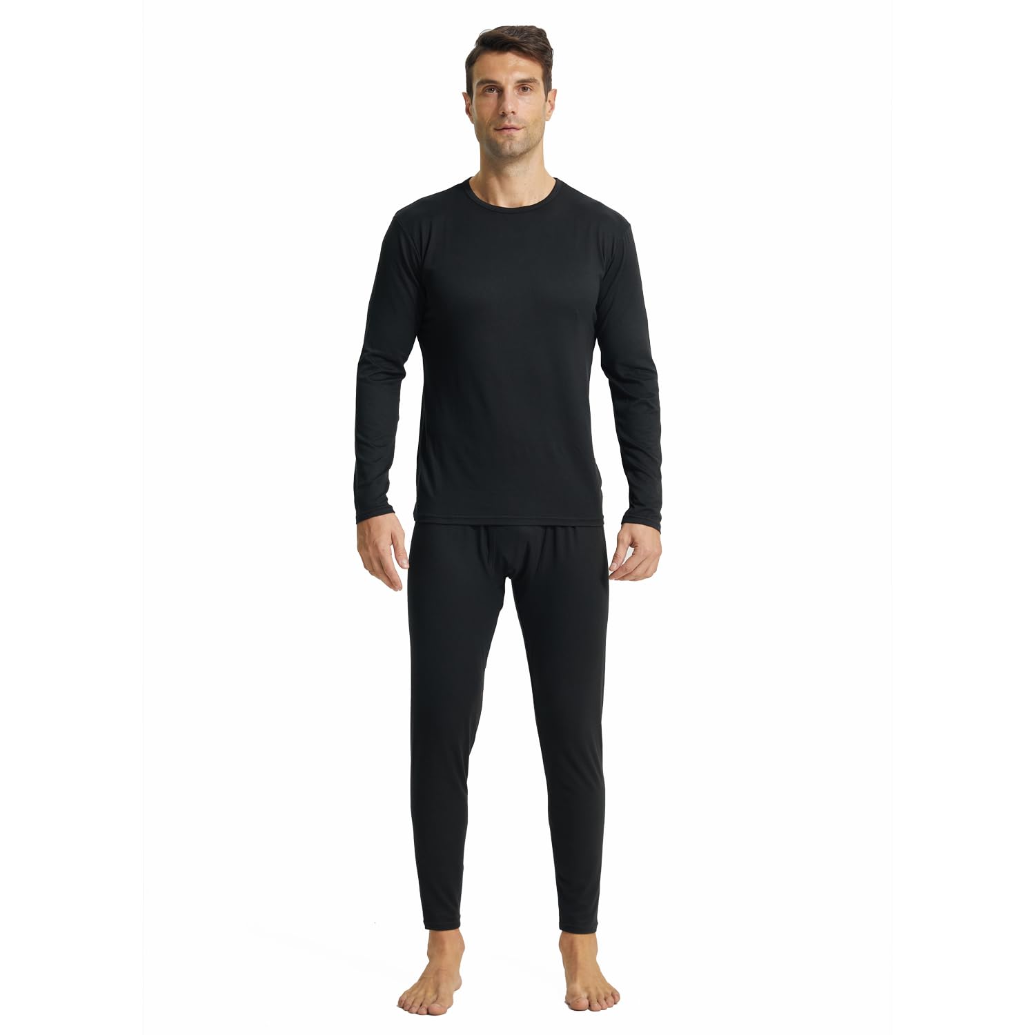 BEGIANT Thermounterwäsche Herren Set Fleece gefüttert Superwarme Lange Unterwäsche für Winter & Kälte Langarm Unterhemd Lange Unterhose Baselayer Set für Outdoor Aktivitäten