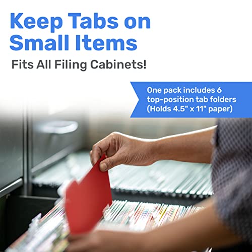 Find It Hanging File Folders For Filing Cabinet Storage - Pack Of 6, Mini-Sized File Folder Set For Documents And Valuables - Filing Products For Organization, Back To School Supplies, Assorted #TOP1