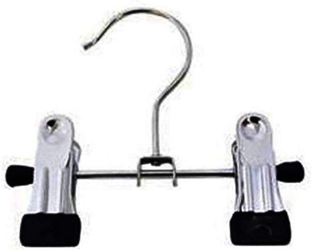 12CM METAL CLIP DOUBLE PEG GARMENT CLOTHES HANGERS FOR RETAIL DISPLAY (5, 12 CM DOUBLE METAL HANGER)