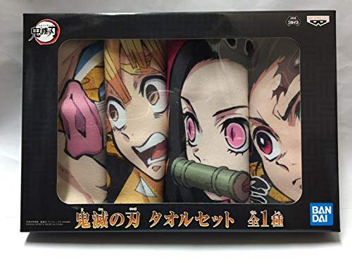 Banpresto Kinetu no Yaiba tanjirou nezuko zenitu inosuke Towel Set