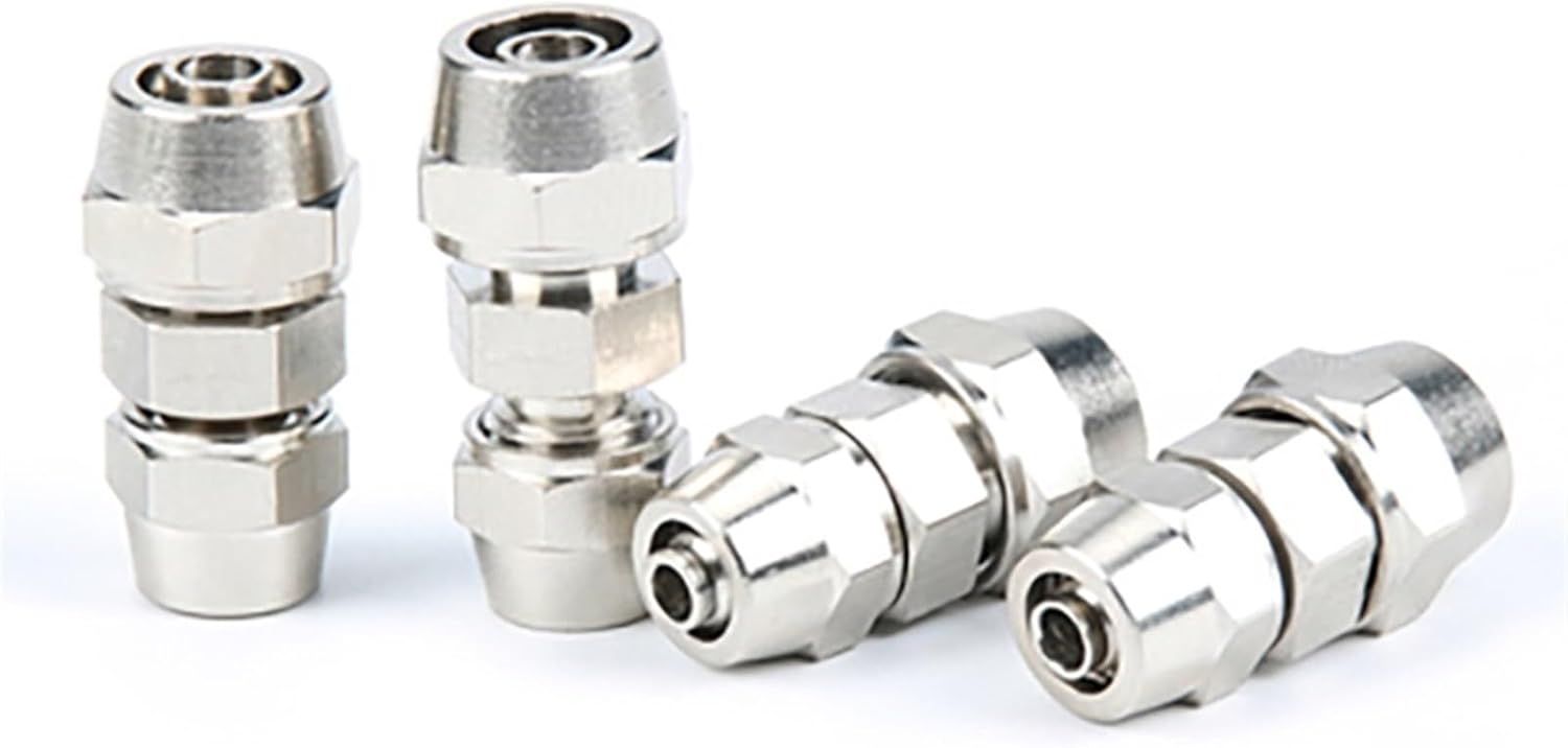 KL-PG Copper Plating Fittings Threaded Elbow Fitting Pneumatic Quick Connector 2Pcs(KL-PG6-4)