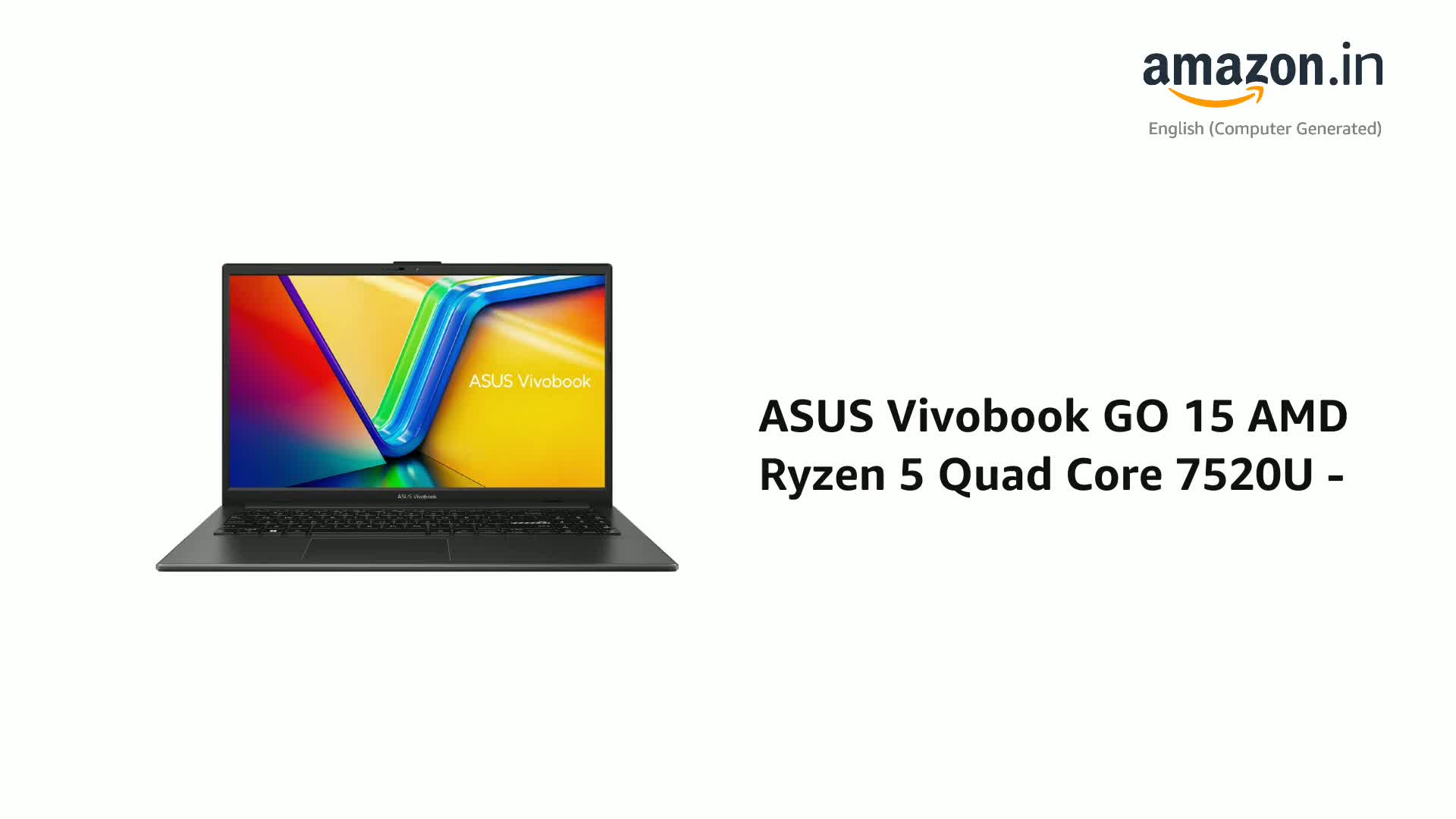 ASUS Vivobook Go 15 (2023), AMD Ryzen 5 7520U, 15.6