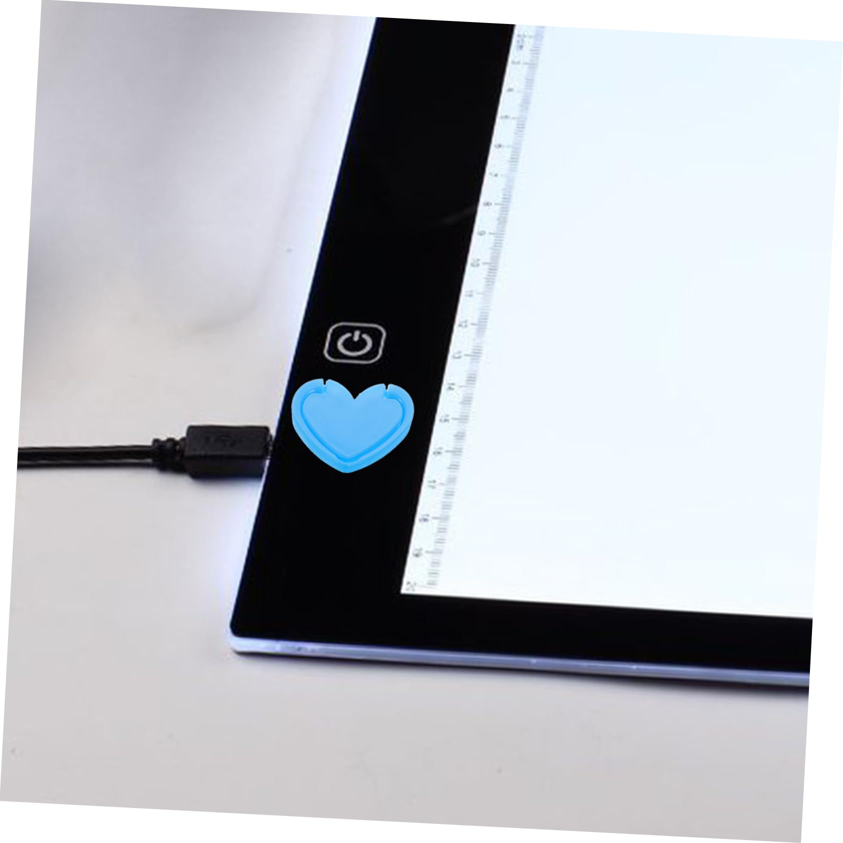 jojofuny 1 Set Light Pad Heart Shaped Cover with Back Adhesive Diamond Art LED Board Protector for Easy Use and Enhanced Privacy Prevents Accidental Shut Off