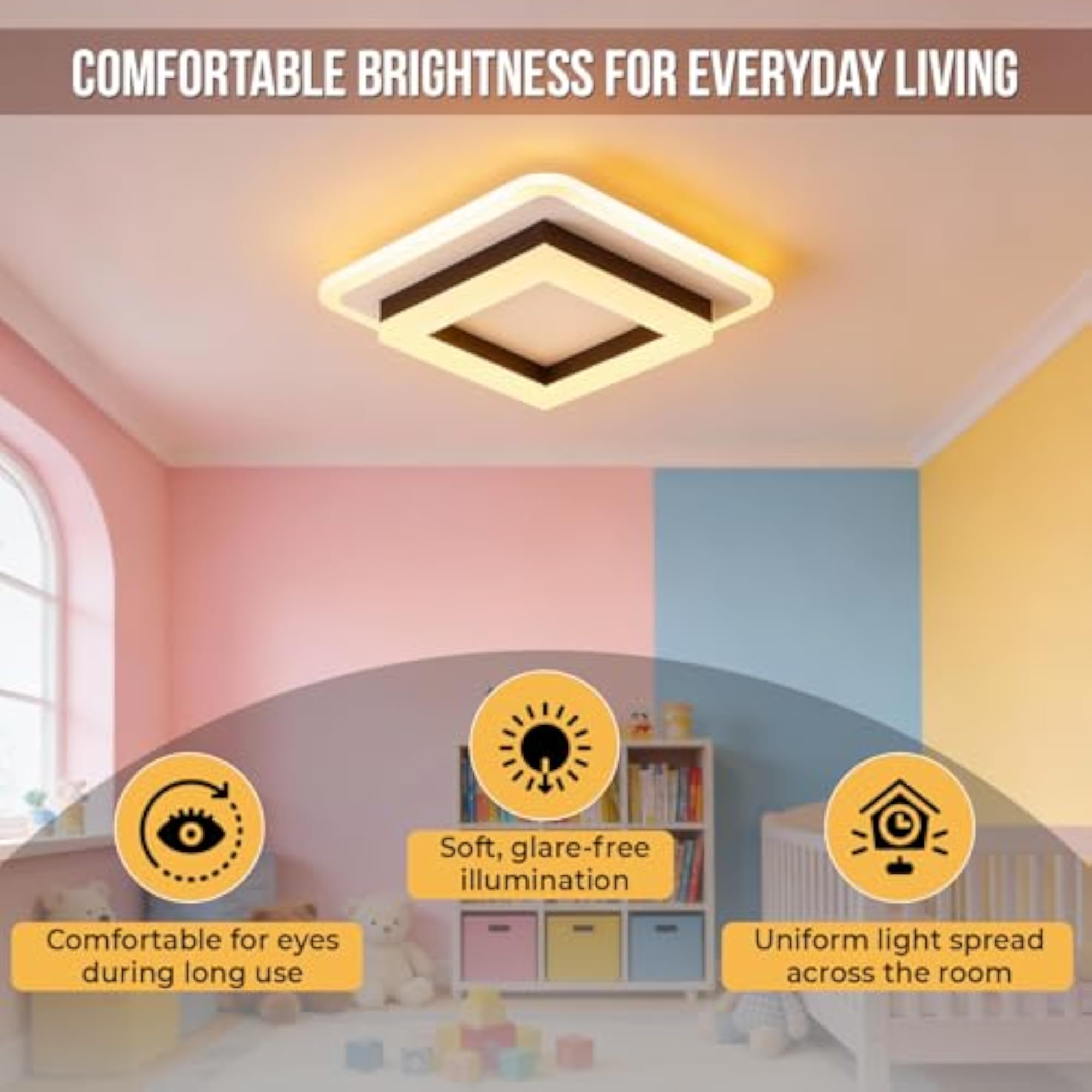 50W LED Ceiling Light with 3 Color Modes