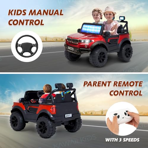 Image of Kawaii Kids Speed 888 Battery Operated Electric Car for Kids, 12V Rechargeable Ride-On SUV with Solid Design, Kids Ride-On Car for Boys & Girls Age 1-7 Years (Red,BM)