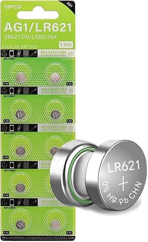 Miniatura 1 de Cotchear AG1 Batería de moneda 10 unids/paquete LR621 364 SR621SW 621 LR60 CX60 alcalinas 1.55V pilas de botón para reloj juguete