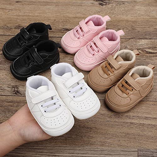 Image of Clowora Unsex Baby Shoes Boys Girls Infant Sneakers Non-Slip Soft Rubber Sole Toddler Crib First Walker Lightweight Shoes