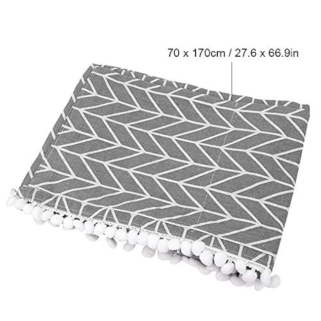 Refrigerator Cover, Multi Purpose Cotton Linen Washing Machine Cover with Side Storage Bags for Home and Kitchen (70 * 170cm 67x28inch)