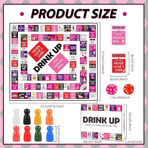 Drinking Board Games para adultos con tapete de goma miniatura 2