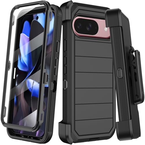 Coque Google Pixel 9 Pro avec béquille et clip ceinture antichoc