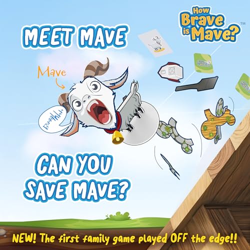 Jojali How Brave is Mave? - The First Table-Edge Stack Game, Card-Balancing, Goat-Saving Mayhem - Great for Family Game Night, Ages 6-99, Competitive and Collaborative - Laugh, Stack, and Topple - Thumbnail 2