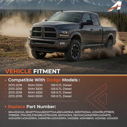 Image of 5494878RX Turbo Actuator 6.7 Cummins Compatible with VGT Turbo Holset HE300VG HE351VE VHT Compatible with Dodge Ram 2500 3500 4500 5500 2008-2018 Replace 68445522AA 68481772AA 4034309 5494878