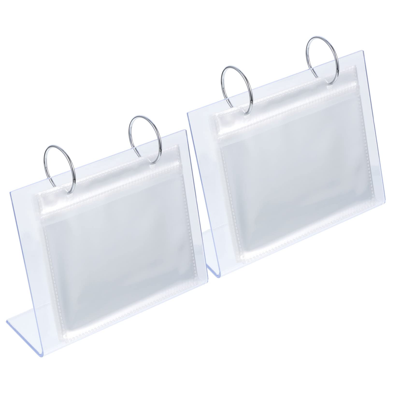 ERINGOGO Compact 2pcs Acrylic Photo Album Landscape Photo Frame Double-sided Desktop Display Home Decor