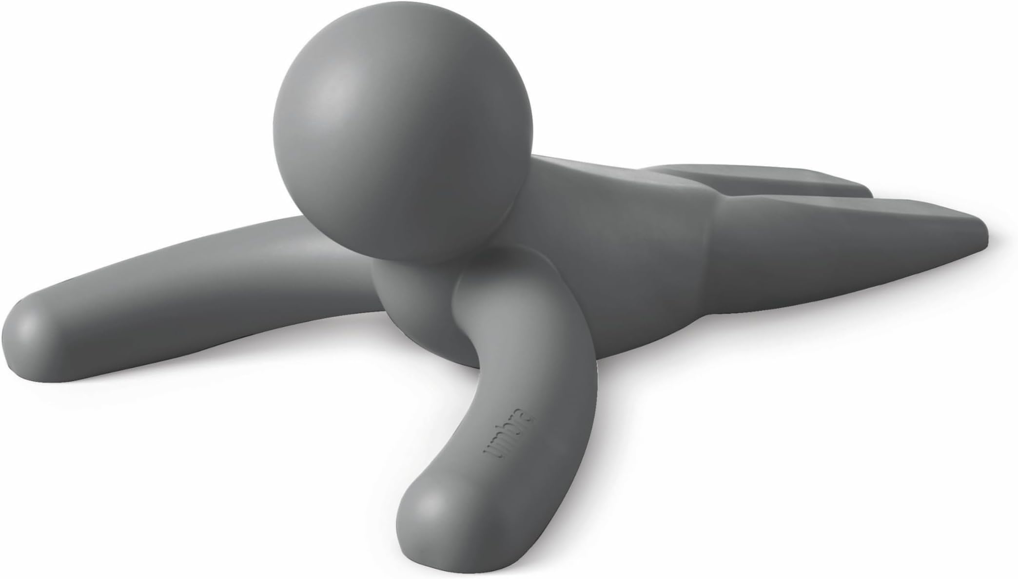 Umbra Buddy Door Stop – Heavy-Duty Door Stopper for Bottom of Door, Non-Slip, Flexible, Soft-Touch, Protects Your Floors, Grey